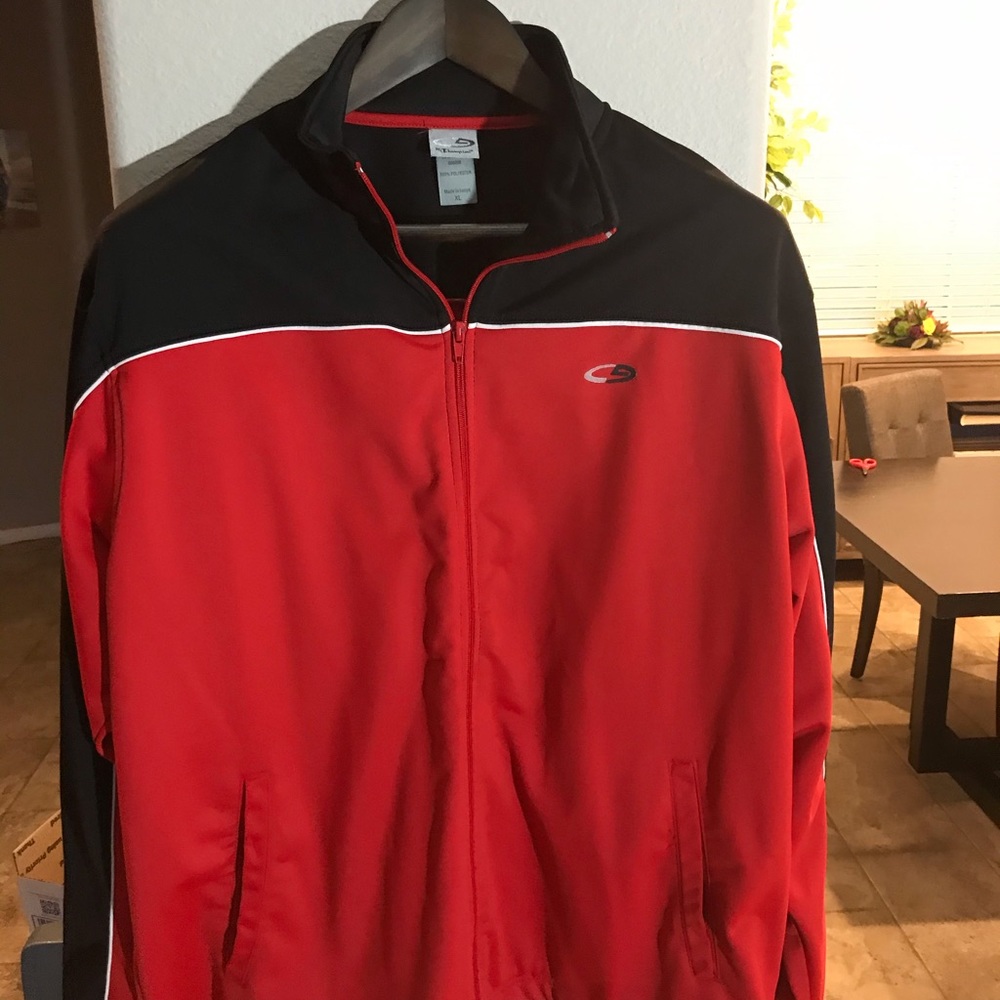 Champion full zip track jacket red and black XL